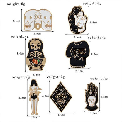 Punk Metal Brooches/Pins