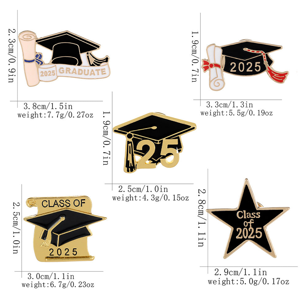 Bachelor Cap Metal Eco-friendly Brooch