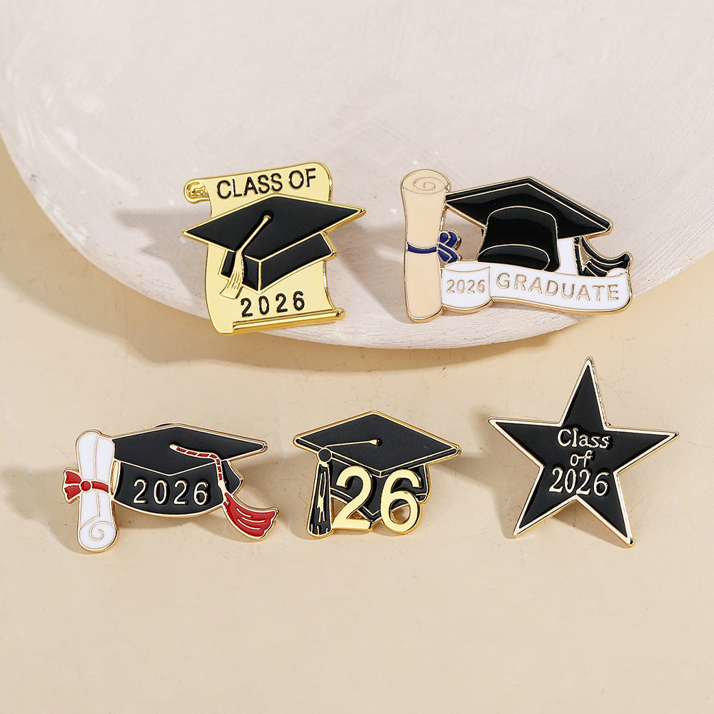 Bachelor Cap Metal Eco-friendly Brooch