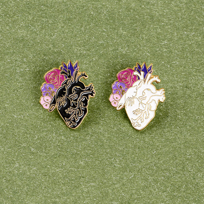 Elegant Heart-Shaped Brooches for Men and Women