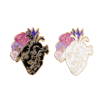Elegant Heart-Shaped Brooches for Men and Women