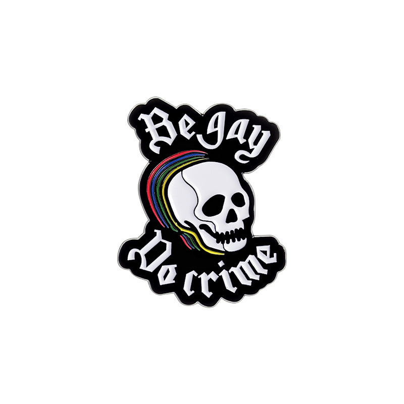 Creative Skull Cartoon Halloween Brooch – Unique & Fun Design