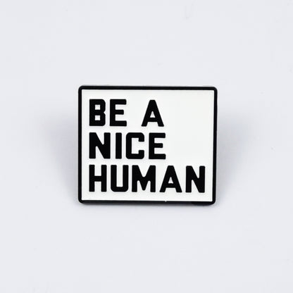 Black & White Square Dripping-Oil Alloy Fashion Badge