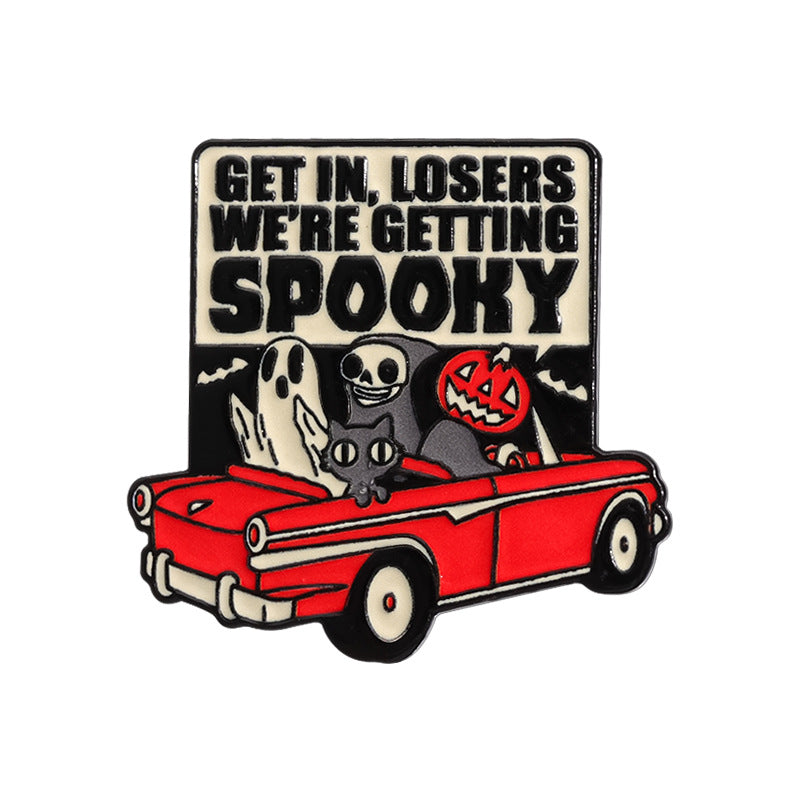 Creative Skull Cartoon Halloween Brooch – Unique & Fun Design