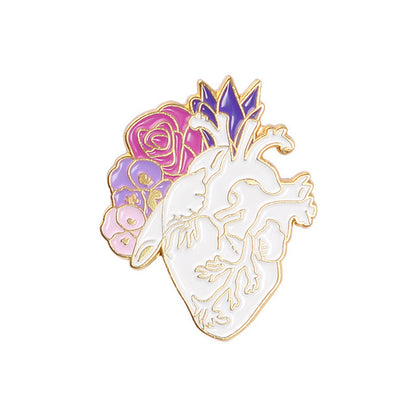 Elegant Heart-Shaped Brooches for Men and Women
