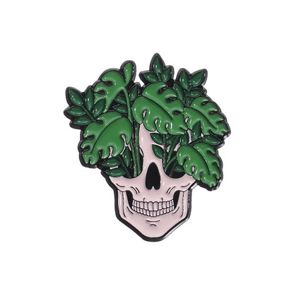 Creative Skull Cartoon Halloween Brooch – Unique & Fun Design