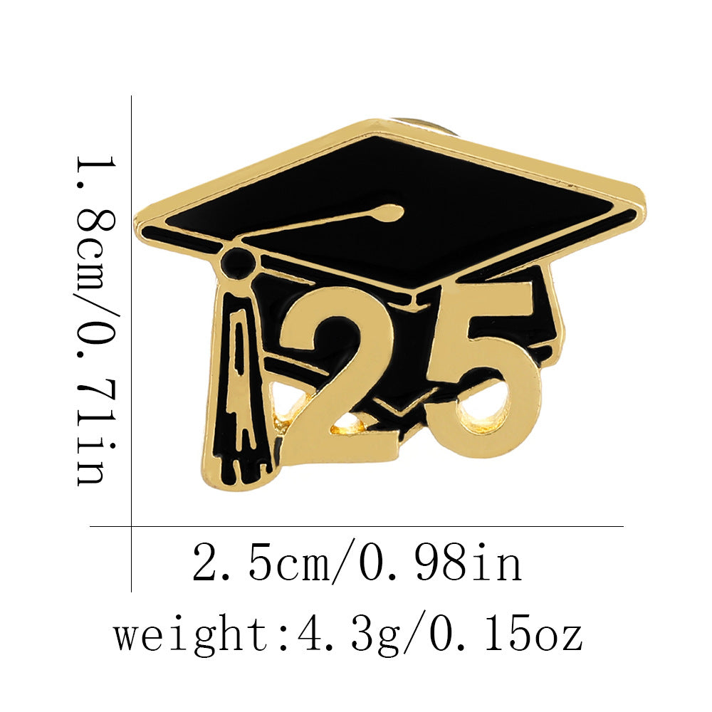 Bachelor Cap Metal Eco-friendly Brooch