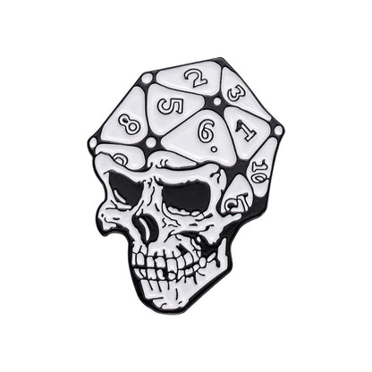 Creative Skull Cartoon Halloween Brooch – Unique & Fun Design