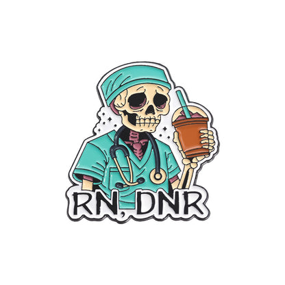Creative Skull Cartoon Halloween Brooch – Unique & Fun Design