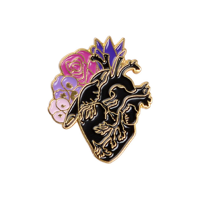 Elegant Heart-Shaped Brooches for Men and Women