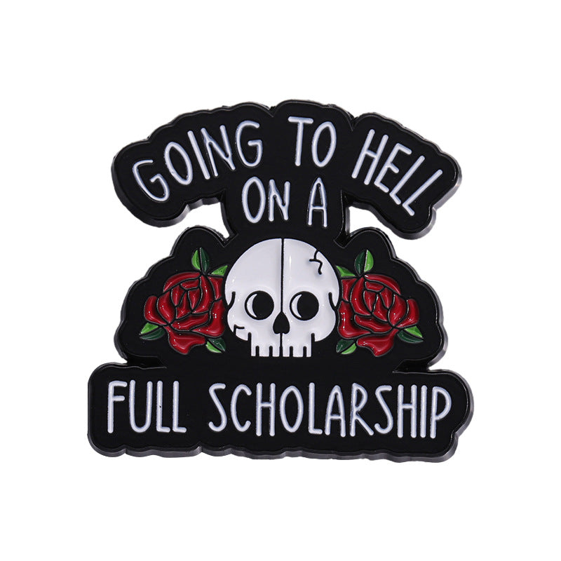 Creative Skull Cartoon Halloween Brooch – Unique & Fun Design