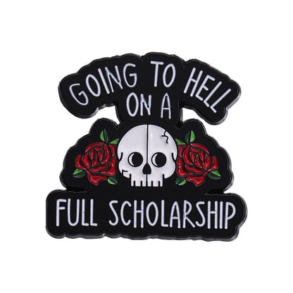 Creative Skull Cartoon Halloween Brooch – Unique & Fun Design