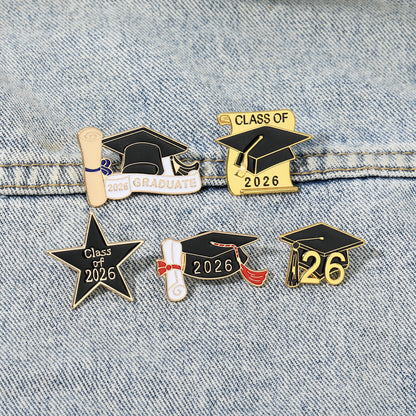 Bachelor Cap Metal Eco-friendly Brooch
