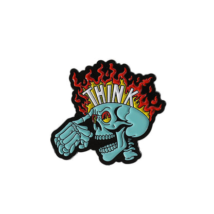 Creative Skull Cartoon Halloween Brooch – Unique & Fun Design