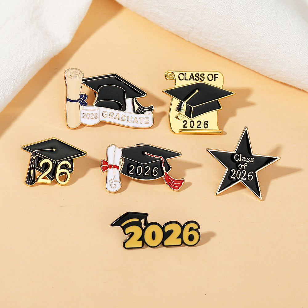 Bachelor Cap Metal Eco-friendly Brooch